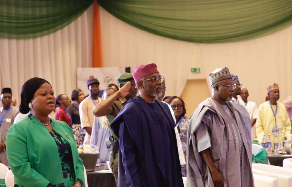 L-R:  Senior Special Assistant to the President on SDGs, Adejoke Orelope-Adefulire,Chief of Staff to the President, Femi Gbajabiamila, and Minister of State Humanitarian Affairs and Poverty Reduction,Yusuf Sununu, at the official validation of 2025 Voluntary National Review (VNR) on the Sustainable Development Goals (SDGs), launch of the SDGs Progress Report 2024 and an Inclusive Data Charter (IDC) Action Plan, in Abuja recently