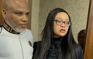 Nnamdi Kanu (L) and Favour Kanu (R)