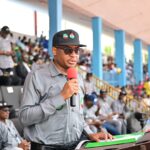 Dr Peter Odey presenting the governor’s address during the worker’s day celebration in Cross River State