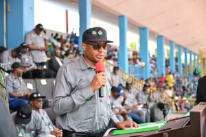 Dr Peter Odey presenting the governor’s address during the worker’s day celebration in Cross River State