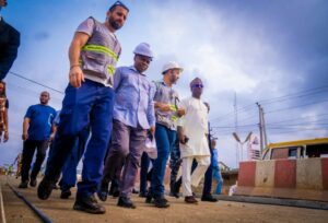 Gov-Okpebholo-Deputy-inspecting-the-Benin-Sapele-Warri-Road-1024×696