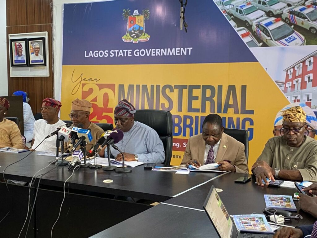 Lagos Commissioner for Home Affairs Olanrewaju Ibrahim Layode briefs the media on Tuesday, May 20, 2025