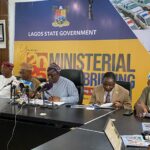 Lagos Commissioner for Home Affairs Olanrewaju Ibrahim Layode briefs the media on Tuesday, May 20, 2025