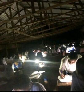 Students write WASSCE  English exams late Wednesday evening. May 28, 2025