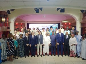 Chinese Ambassador to Nigeria Yu Dunhai (centre left))