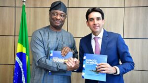 Nigerias-Minister-of-Aviation-and-Aerospace-Development-Festus-Keyamo-and-the-Brazilian-Minister-of-Ports-and-Airports-Silvio-Costa-Filho