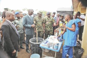 Nwifuru monitoring the repentant warlords during their graduation