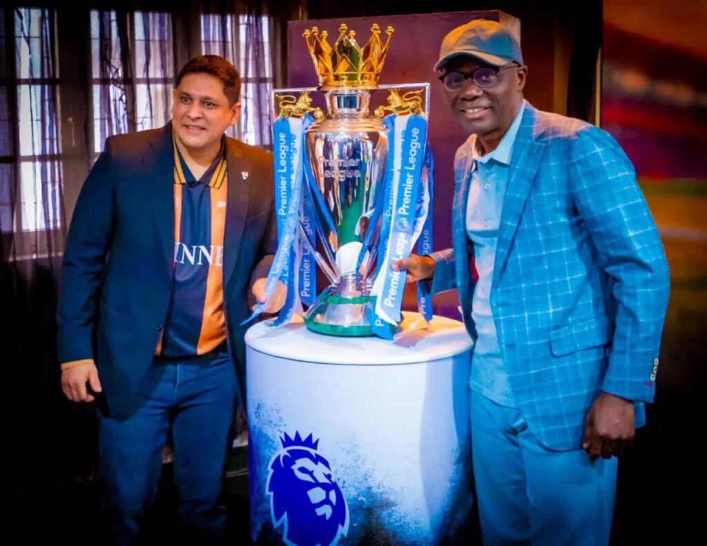 Sanwo-Olu receives premier league trophy