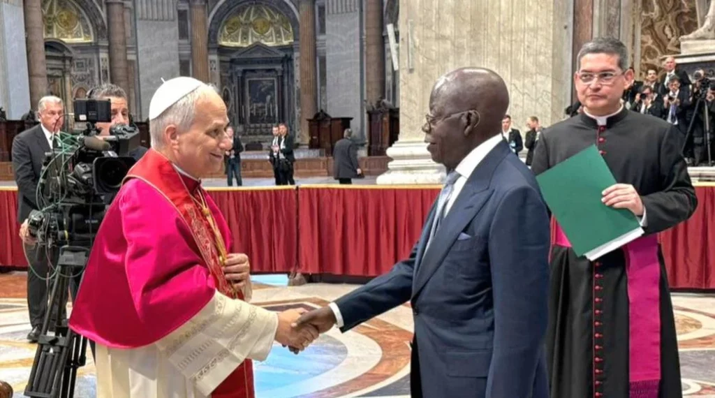 Nigerian President Bola Tinubu meets Pope Leo XVI at the Vatican
