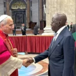 Nigerian President Bola Tinubu meets Pope Leo XVI at the Vatican