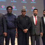 L-R: Director General /Chief Executive Officer, Infrastruture Concession Regulatory Commission, Jobson Oseodion Ewalefoh;  Chairman/Founder, Emosim, Jimmy Eboma; Immediate Past, Executive Vice Chairman/Chief Executive Officer, Nigerian Communcations Commission, Prof. Umar Danbatta; Chief Executive Officer, Emosim, Karn Gulati; and Chief Operation Officer, Emosim, Aditya Khosla; during the Official Launch of Emosim (travel eSIM) in Lagos
