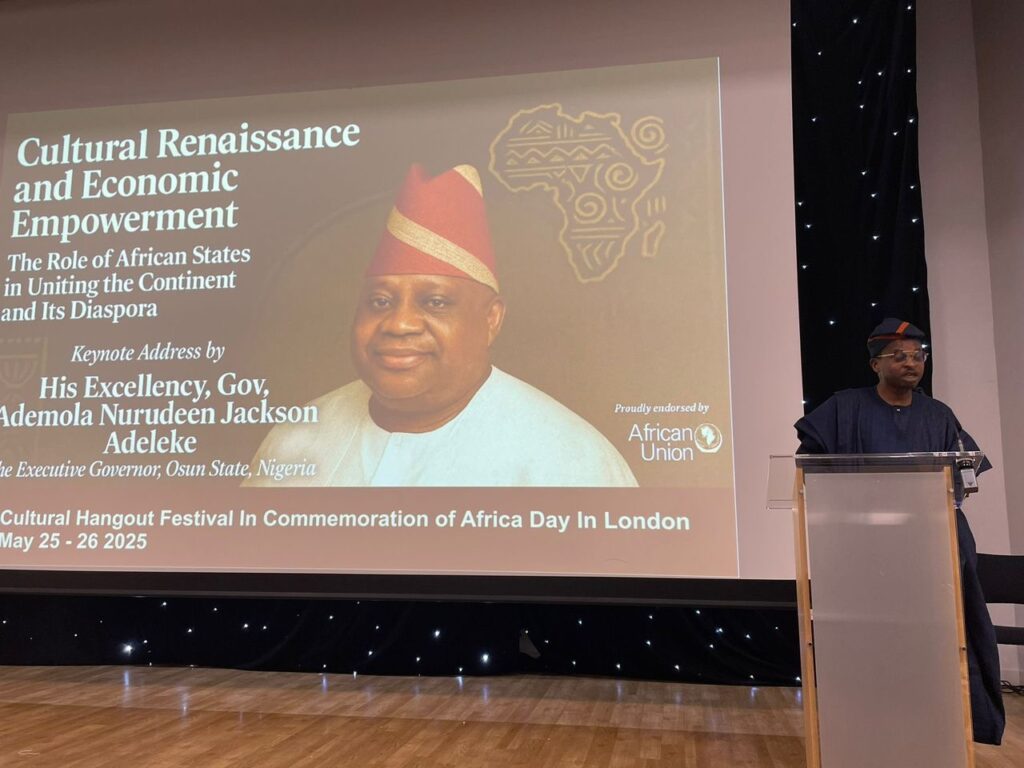 Adeleke pledges more infrastructure, delivers diaspora lecture in London