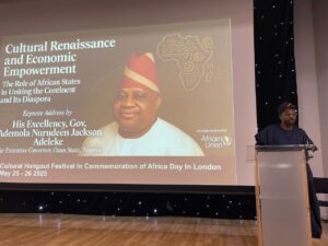 Adeleke pledges more infrastructure, delivers diaspora lecture in London
