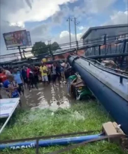 Aba billboard collapses on keke operator