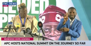 APC National Chairman Abdullahi Ganduje speaking