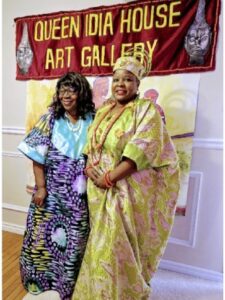 Madam Truddie Edem (l) and Nekpen Obasogie at the unveiling ceremony of Queen Idia House Art Gallery in Canada