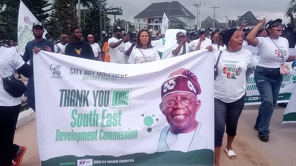 Group stages one million march for Tinubu, Uzodimma in Imo