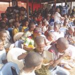 Children enjoying their meal