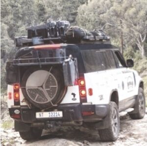 Defender embarking on the journey to Mozambique