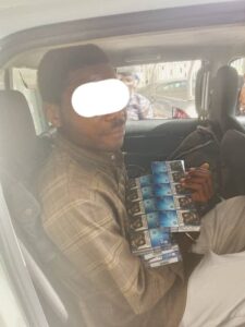 Suspect, stolen cigarettes in Lagos