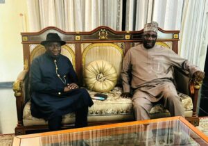 Former President Goodluck Jonathan and Hon. Ishaka Bawa