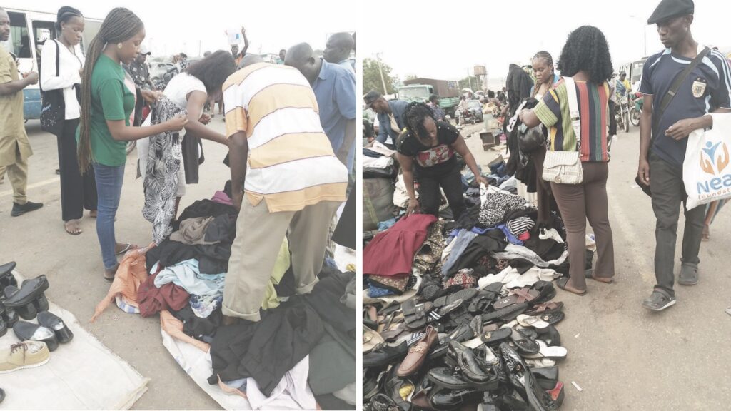 Okrika traders and buyers at Nyanya evening market