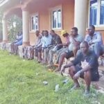 Okwu Emekuku youths at the town hall, on guard against herdsmen