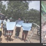 Protesting Ochima residents								               Undetonated explosive