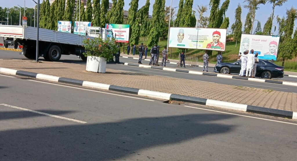 Security blocks NASS entrance