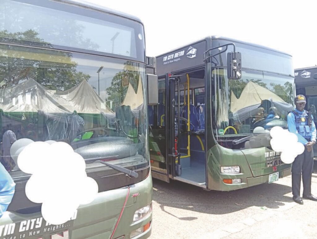 Some of the new metro buses