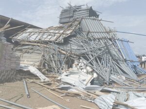 Wreckage at the market