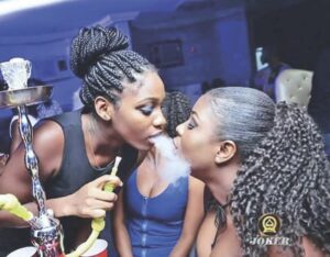 Young girls vaping at a club Photo Facebook