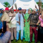 Federal lawmaker Hon Clement Jimbo receiving PDP defectors in Akwa Ibom