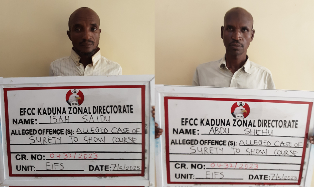 EFCC arraigns two for false surety claims in Kaduna