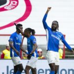 Genk s Tolu Toluwalase Arokodare celebrates during a soccer match between Royal Antwerp FC and KRC Genk, Thursday 26 Dec