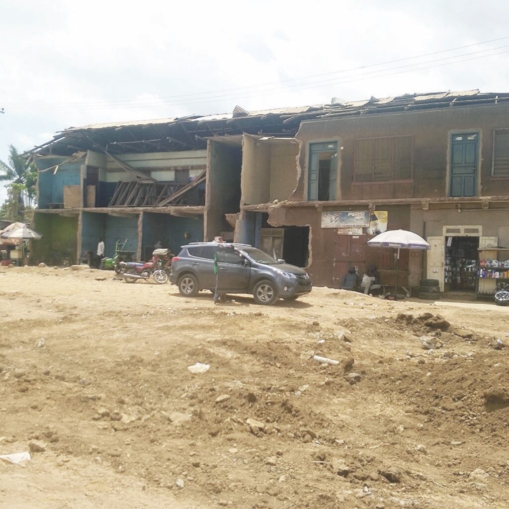 •One of affected buildings