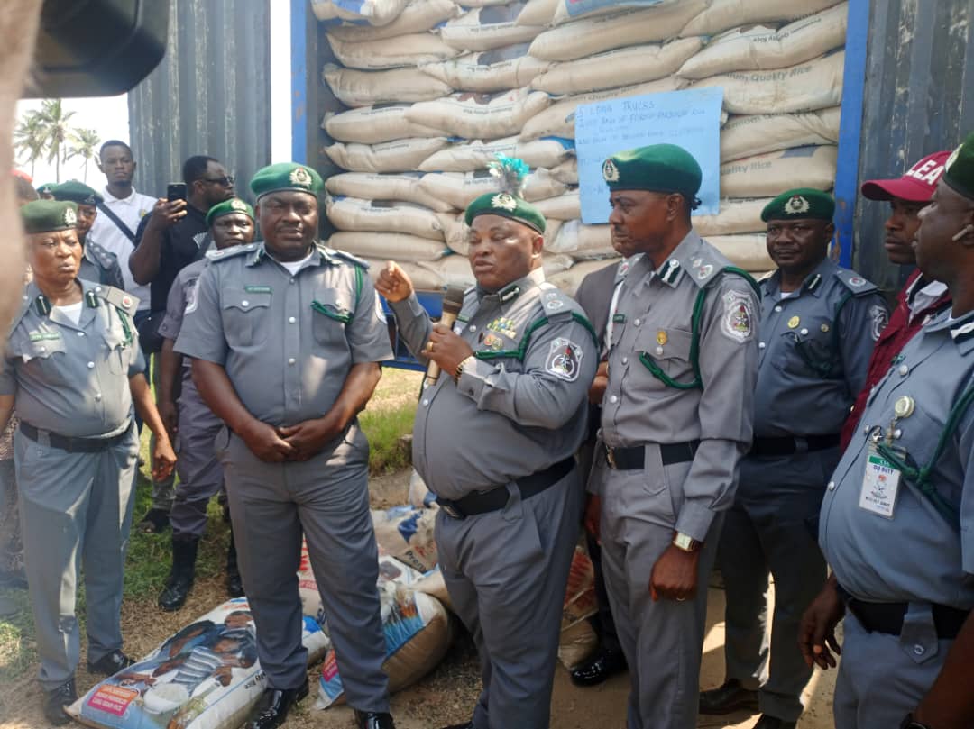 Customs intercepts 4,119 bags of rice, cannabis, others at Seme Border