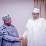 Kebbi State Governor Dr Nasir Idris Kauran Gwandu and Ex-President Muhammadu Buhari