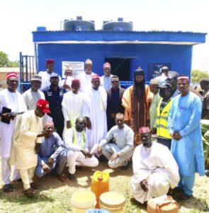 Dignitaries and leaders of Yanfiki community during the commissioning