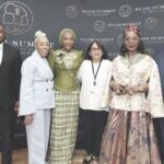 Dr Rex Idaminabo, co-founder FLAIR, Dr Yvonne Thompson and Dr (Mrs) Olufolake Abdulrazaq, with other participants at the summit