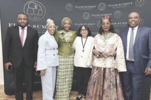 Dr Rex Idaminabo, co-founder FLAIR, Dr Yvonne Thompson and Dr (Mrs) Olufolake Abdulrazaq, with other participants at the summit
