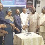 Dr. Dan Oriade (middle) surrounded by dignitaries during the official launch of Love- The Bedrock of Unity and an Ideal Society and the inauguration of MATEF in Lagos, recently