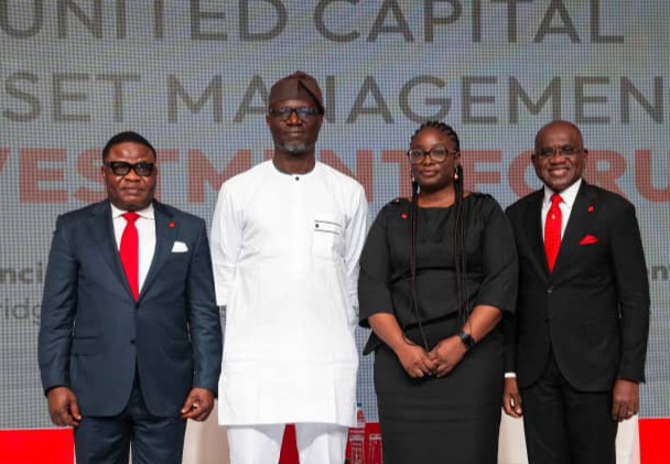 L-R: Sunny Anene, Deputy Group CEO, United Capital Group; Emomotimi Agama, Director General, Securities and Exchange Commission (SEC), Odiri Oginni, MD/CEO, United Capital Asset Management, and Peter Ashade, Group CEO, United Capital Group at the United Capital Asset Management 2025 Investment Forum, held in Lagos.