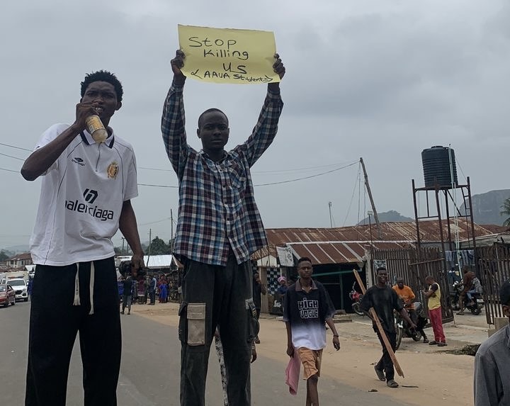 Ondo students protest alleged killing of colleagues