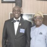 (L-R) District Governor, District 9110 Rotarian Adedoyin Lanre, Managing Director, NRC, Dr. Kayode Opeifa.