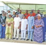 * Ondo State Governor, Lucky Aiyedatiwa (6th from left), with members of NATOP exco and some of his state cabinet members