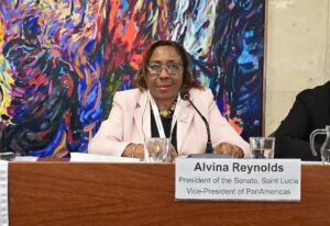 President of the Saint Lucian Senate, Alvina Reynolds