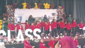 Pupils at graduation