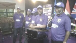 R-L- Dr. Clement Omagbumi, Liberian, Prof. Ogunaike; Ebenezer Obidare, Administrator; Rev. Eugene Omiyeze and Chaplain.