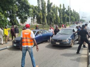 Some-of-the-vehicles-being-impounded-by-a-combine-security-task-force-of-the-FCTA-in-Abuja-on-Monday-